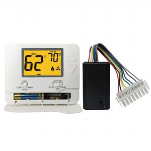 China White ABS 24VAC / Battery Operated HVAC Thermostat supplier