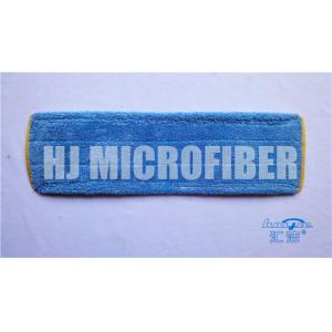 18" Blue Fold Over Microfiber Wet Mop Pads Replacement Mop Heads For Home Cleaning