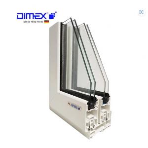 China 88mm Sliding Door Window White UPVC Profiles Profiles For DIMEX Edelweiss Series supplier