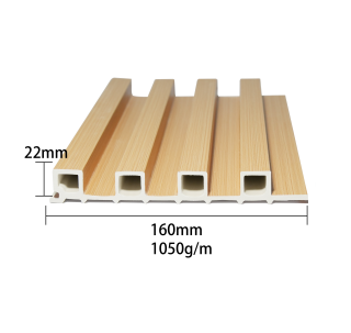 22mm Thickness WPC Fluted Wall Panel  High-Density Wall Panel Customized