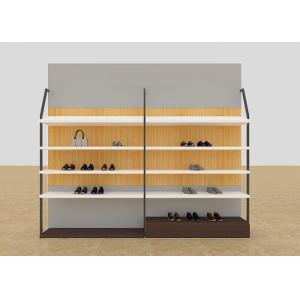 China Leisure Shoe Store Display Shelves / Footwear Display Stands With KD Version supplier