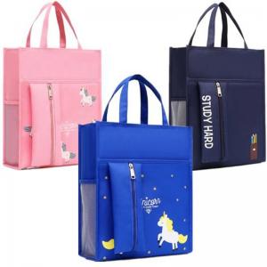 Factory Price Students' Tutorial Bags A4 Canvas Waterproof Hand Bag Pencilbag Large Capacity Schoolbag Office School Supplies