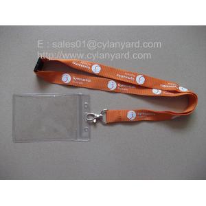 Plastic name tag lanyards, name badge holder lanyards,