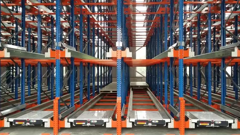 China Q235B Steel Radio Shuttle Warehouse Racking Heavy Duty Shelving Multi Level Type wholesale
