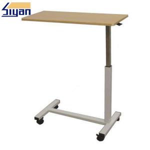 Adjustable Height Hospital Bedside Table Top Wood Grain With OEM ODM Service