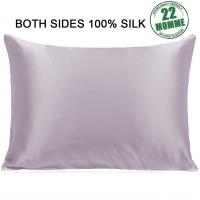 China Plain Dyed Purple 100 Pure Silk Pillowcase 19 Momme For Hair Non Toxic on sale