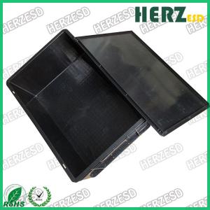 China ESD Container Bin Anti static Circulation Black Box supplier