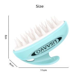 China Blue Easy Clean Scalp Massager With 3 Interchangeable Scrubbers wholesale