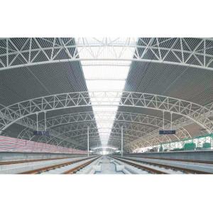 Prefabricated Modern Industrial Steel Buildings , Wide Span Railway Station Tube Truss