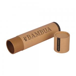 Matte Surface Brown Kraft Cardboard Paper Tube Gift Wine Packaging