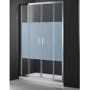 Polished Bathroom Shower Room Rectangle Folding Glass Shower Screen