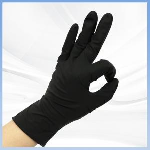 Disposable Black Latex Food Processing Gloves 10g 20pcs / Box