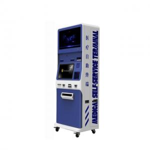 128G Double Screen Hospitality Self Service POS Kiosk With A4 Document Printing
