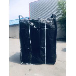 1.5 toneladas 100% de tejido de PP bolsa grande negro bolsa de carbono a granel China fábrica de carbono negro contenedores