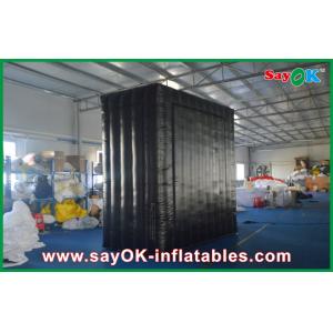 Black Wall Inflatable Cube Tent Double Sewing Show Background