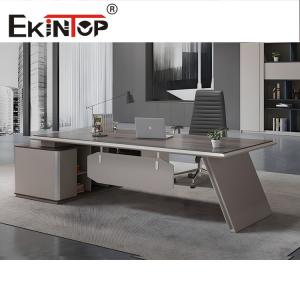 SGS Modern L Shaped Office Desk Anti Water Glossy Tapered Legs