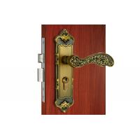 China Antique Yellow Bronze Mortise Locksets With Lever Handle Mortise Lock Body on sale
