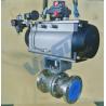 Food Grade Sanitary Pneumatic On Off Valve / Stainless Steel Actuated Ball
