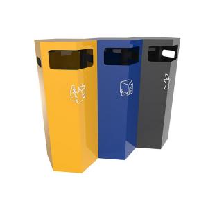 Metal Outdoor Commercial Trash Bin Outdoor Trash Can Recycling Waste Bin