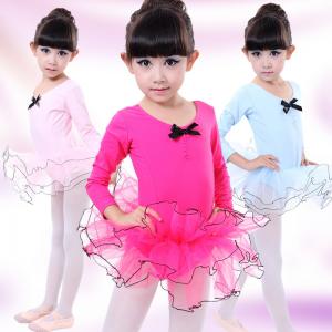 girls swan long sleeved ballet dance dress uniforms performance clothing costumes