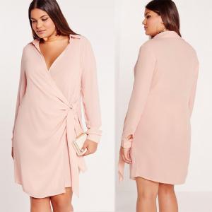 New Design Nude Plus Size Shirts & Blouses Sexy Cross Dress