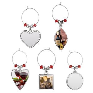 China Accesorios para bar Decoraciones de mesa Sublimación Abalorios para copas de vino Anillos supplier