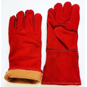 China Red Ram Safety Welding Gloves Cowhide Non Slip Wear Resistant supplier
