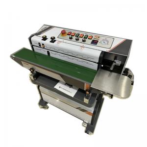 China Automatic Gas Flushing Band Sealer Continuous Inflating Film Bag Sealing Machine With Nitrogen Filling supplier
