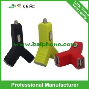 China special USB Y style product dual usb car charger for mobile phone supplier