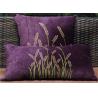 China Velvet Lavender Decorative Cushion Covers Embroidered Sofa Pillow Covers wholesale