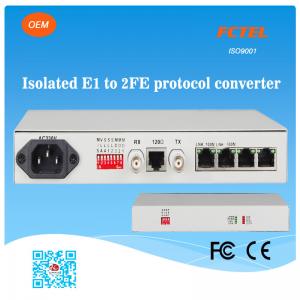 China FCTEL E1 to 2 Channels 100Mbps Ethernet Fiber Managed Protocol Converter supplier