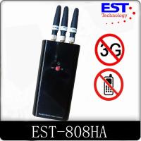 China WIFI Portable Cell Phone Jammer / Mobile Signal Blocker With 3 Antennas on sale