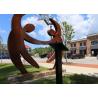 China Life Size Outdoor Public Star Dancer Corten Steel Sculpture wholesale