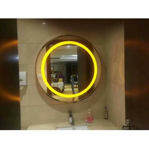3000K Or 6000K Wall Mounted LED Strip Mirror / Round Oval Vanity Mirror With Lights