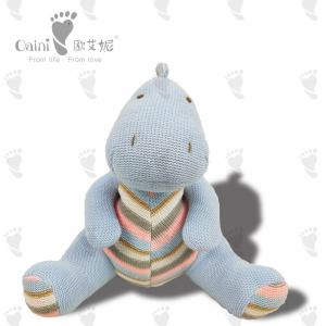 China Child Friendly Soft Plush Toy Stuffed Grey Dinosaur Plush 28 X 32cm supplier