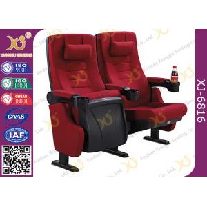 China PP Outer Back Fabric Black Plastic Shell Cushion Theater Chairs For Stadium supplier