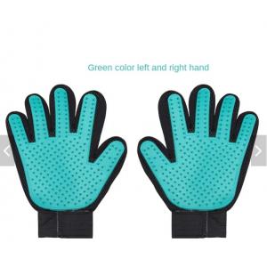 Blue TPR Silicone Pet Grooming Brush Gloves 18*24CM