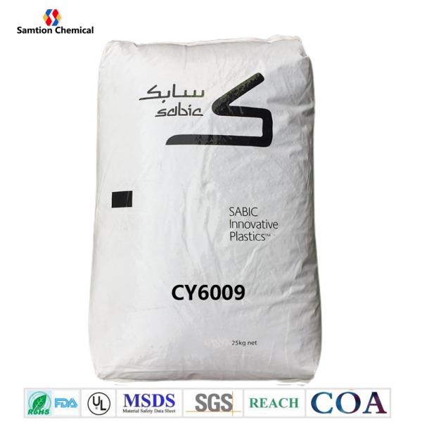 S-Plastic cycoloy CY6009 flame retardant (FR) PC+ABS blend with non-brominated and non-chlorinated FR systems. Its excell