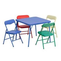 China Metal Folding Children Kids Small Card Table With Chairs on sale