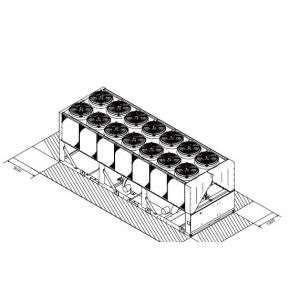 China Ultra High Efficiency Industrial R134a Screw Air Cooled Heat Pump 874.2kW supplier