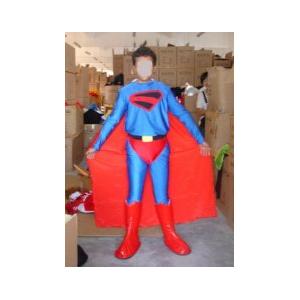 China adult handmade popular Superman mascot costume with bright colors wholesale