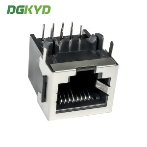 China Half package network port 10P8C without light strip shielding shell interface RJ45 connector DGKYD5621E1118GWA1DY11B006 wholesale