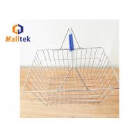 China 28L Metal Grid Supermarket Carry Shopping Basket 450*320*200mm on sale
