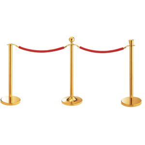China Ti-gold Stainless Steel Crowd Control Barrier with Rope HBE-CB-1 wholesale