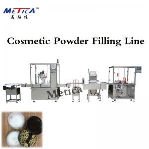 China Cosmetic Powder Bottling Production Line PLC Control 0.8MPa Air Supply supplier
