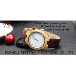 China wholesale Pu watch wooden watches alloy case quartz watch fashion watch concise style pu strap wholesale