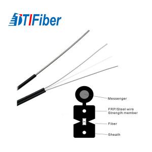 China Flat Bow Type Ftth Optical Fiber Cable Outdoor G652d G657A LSZH supplier