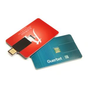 China Credit Card USB Flash Drives 2GB 4GB 8GB Memory with Full Color Printing supplier