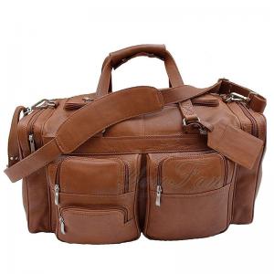 Genuine Leather Travel Duffel Bags Fashionable For Young Men / Women