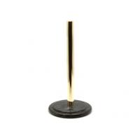 China Upright Black Marble Stone Paper Towel Holder Round Metal Pole on sale